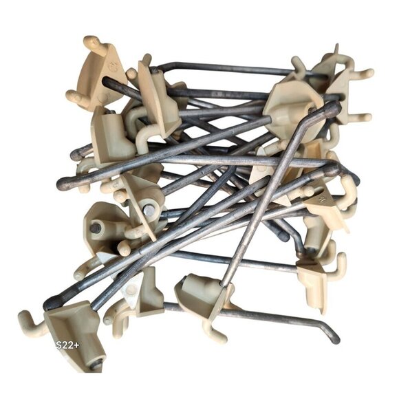 5 inch Plastic & Metal Pegboard Hooks Set of 24 for .25 inch Pegboard Shelving - Picture 3 of 13